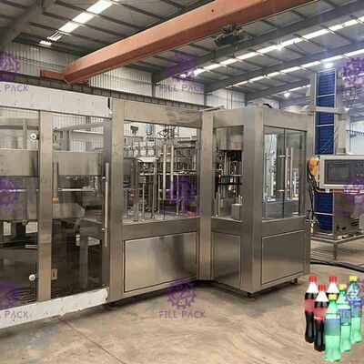Antiseptic Sterilized Filling Machine PET Carbonated Beverage / Gas Water Monoblock