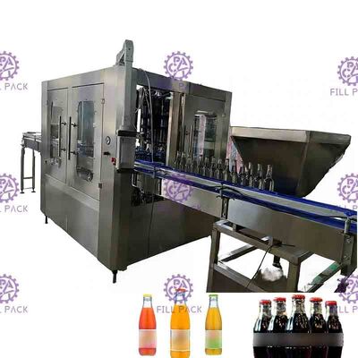 Auto touch screen control Soft Drink Filling Line For Glass Bottle