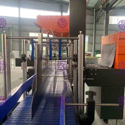 Automatic L Type PE Shrink Film Wrapper Water Beverage PET Glass Bottle Can Equipment