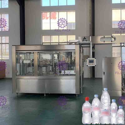 3 in 1 Monoblock Bottle Filling Machine Non-carbonated Drink With PLC Control