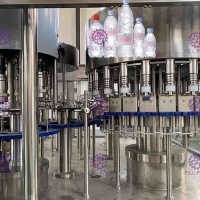 3 In 1 Monoblock Plastic Bottle Filling Machine For Mineral Water 18 Head