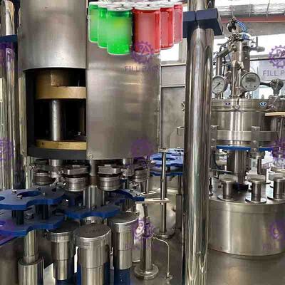 Compact Liquid Packing  10000CPH 6 Heads Automatic Tin Can Seamer