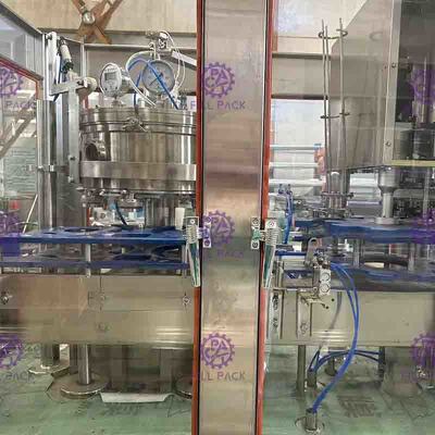 6000CPH 4 Heads Beverage Aluminum Can Sealing Machine Energy Saving