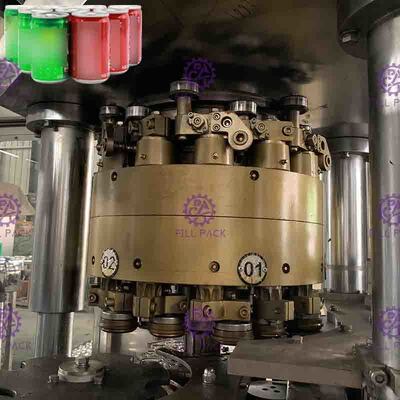 Screw Feeding Type Cola / Soda Can Filling Machine / Canning Machine Plc Control
