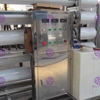 12TPH Fiberglass Housing RO Water Treatment System With Aseptic Water Storage Tank