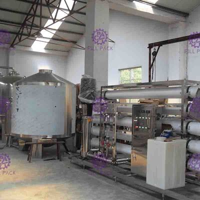 12TPH Fiberglass Housing RO Water Treatment System With Aseptic Water Storage Tank