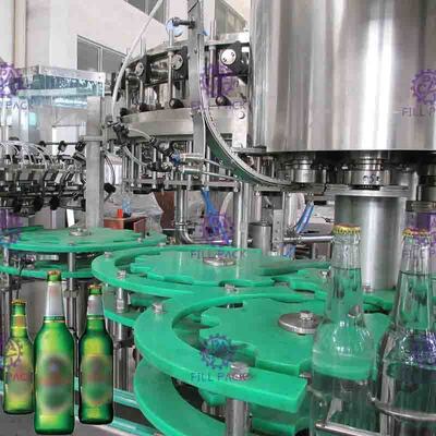Beer Bottle 3-in-1 Rinsing Filling Capping Machine , Liquid Filler Equipment