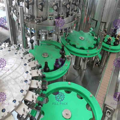 PLC Japanese Beer Bottling Equipment For Glass Bottle Pull Ring Cap