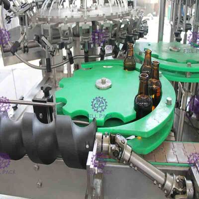 PLC Japanese Beer Bottling Equipment For Glass Bottle Pull Ring Cap