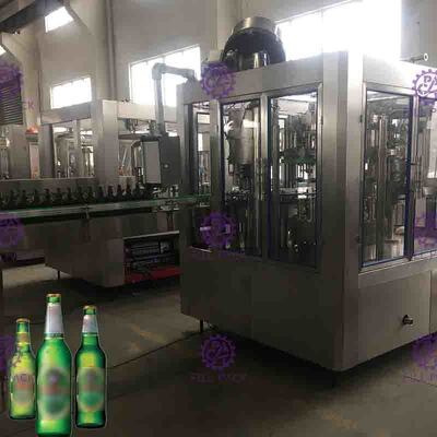 2000BPH Full Auto Beer Filling Machine Beverage Bottle Washing Filling Capping Equipment