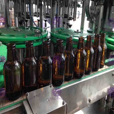 Automatic Glass Bottled Beer Filling Machine , Balanced Pressure Monoblock Filler