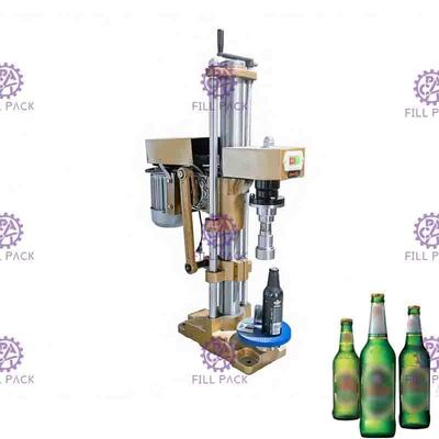 Semi Auto Carbonated Drink Filling Capping Machine Manual Hand Press Beer Glass Bottle
