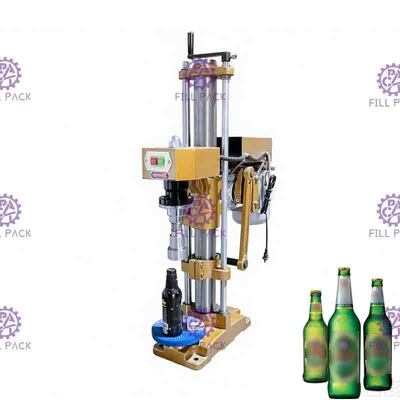 Semi Auto Carbonated Drink Filling Capping Machine Manual Hand Press Beer Glass Bottle