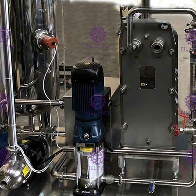 Double Tank With Plate Exchanger Carbonating Plant For CO2 Mixer 1500L / H
