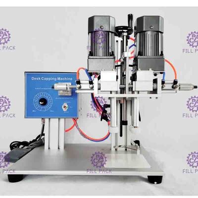 Semi Auto Desktop Pneumatic Screw Capping Machine For Spray Plastic Bottle