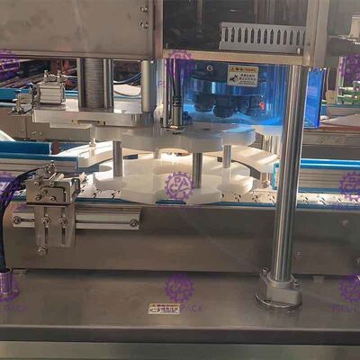 4500CPH Double Head Rotary Can Filling Line Heaight Adjustable