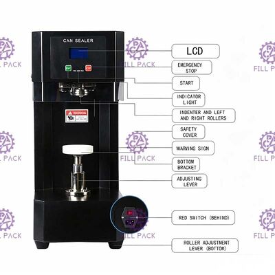 Desktop Semi Automatic Digital Can Seamer Can Sealing Machine PET Can Sealer