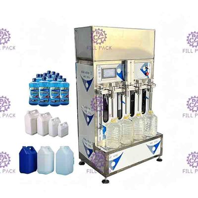 Semi Automatic Juice Filling Machine Linear Liquid Plastic Bottles Mineral Water