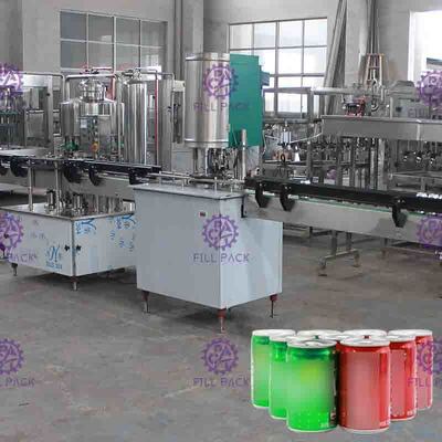 Linear Type Juice / Tea Tin Can Filling Line With High Speed