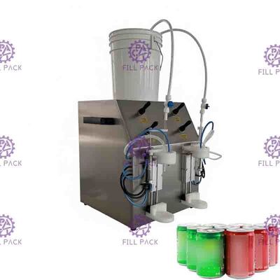 2 Heads Can Filling Carbonated Machine Equipment Semi Automatic 330ML 90mm