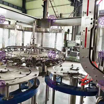 Pneumatic Capping Type Bottled Water Filling Machine With Adhesive Labeling Machine