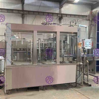 Coffee / Tea / Pulp Juice Bottle Filler Machine Silver Gray With Recycling System