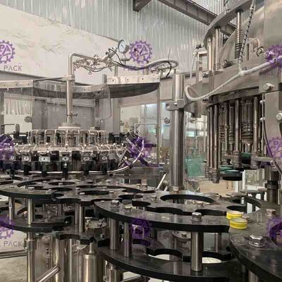 Coffee / Tea / Pulp Juice Bottle Filler Machine Silver Gray With Recycling System