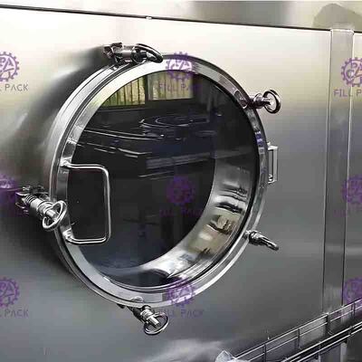 Bottled Bottle Packing Machine Movable Juice Pasteurizer Recycling With Spray Nozzles