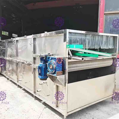 Electric Sterilizer Bottle Packing Machine System , Engineering Plastic Belt Recycling Tank System