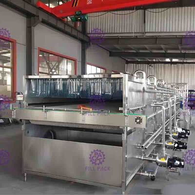 High Capacity SUS304 Bottle Packing Machine Sterilizer 4 Temperature Zones