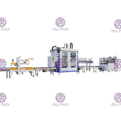 Hot Glue  Bottle Case Packer Machine automatic continuous feeding