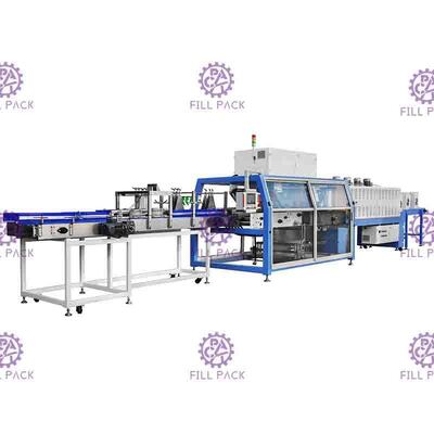 3 in 1 Carton Bottle Packing Machine , Shrink Wrapping Machine