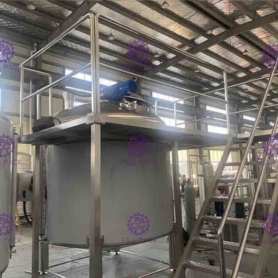 2000L single layer tank for Soft Drink Processing Line building with speed adjustable motor