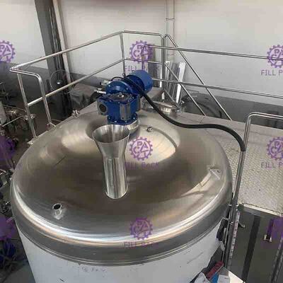 2000L single layer tank for Soft Drink Processing Line building with speed adjustable motor