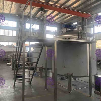 2000L single layer tank for Soft Drink Processing Line building with speed adjustable motor