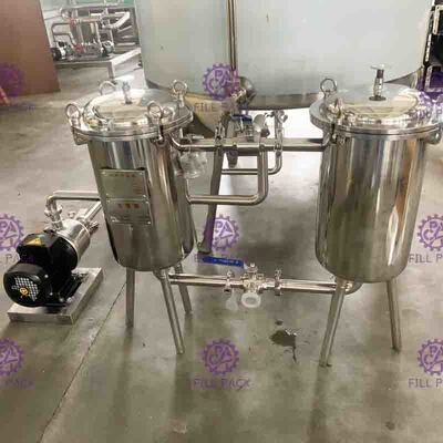 Double Wall Electric Heating Sugar Melting Pot / Tank For Soft Drink Production Line