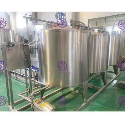 CIP Cleaning System Soft Drink Processing Line Semi Auto With 500L Tank