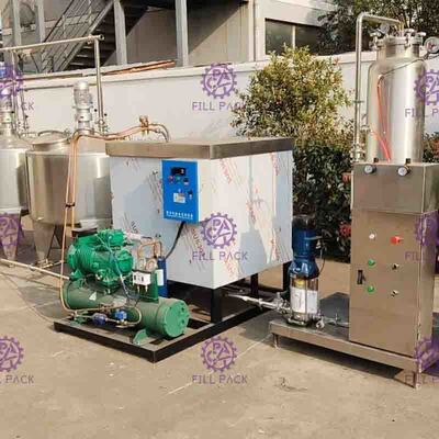 SUS304 Soft Drink Processing Line Industry Aerated Water Freezing Tank 0 - 5 ℃