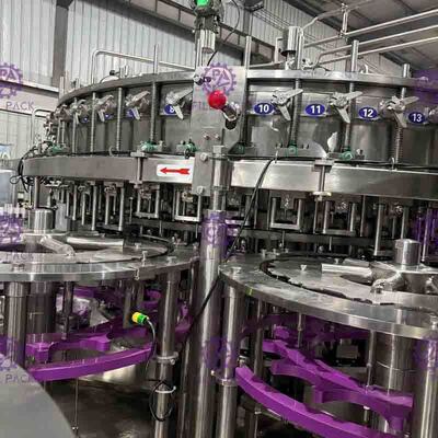PET Plastic Glass 3 In 1 Monobloc Soft Drink Processing Line Emergency stop function