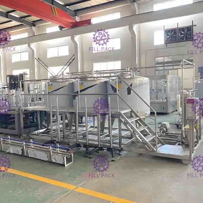 Beverage Tea 3000L/H Juice Preparation Equipment Plant System Blended Litchi Flavored