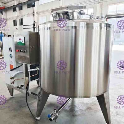 6000L Fresh Milk Direct Cooling Refrigerator System SUS304 Jacket Storage Tank Horizontal Type