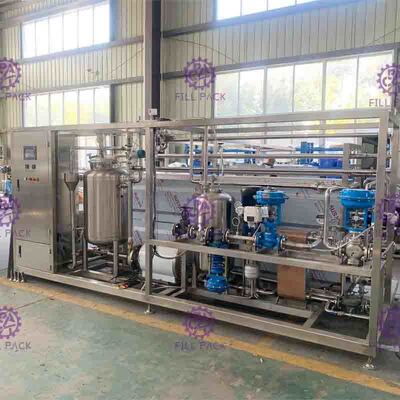 Flavored Beverage Juice Mixing Processing Line 7000L/H With UHT Plate Sterilizer
