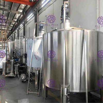 Flavored Beverage Juice Mixing Processing Line 7000L/H With UHT Plate Sterilizer