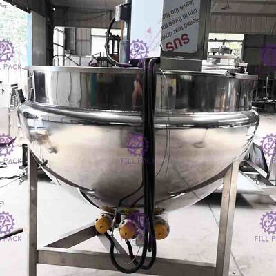 Electrical Heating Stainless Steel Industrial Steam Jacketed Kettle Tiltable 400L Capacity