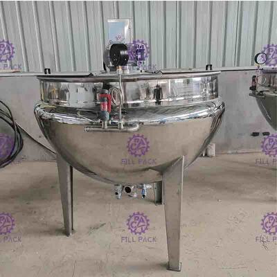 Electrical Heating Stainless Steel Industrial Steam Jacketed Kettle Tiltable 400L Capacity