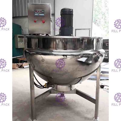 SUS304 3 Layer Steam Double Jacketed Kettle With Agitator 200L