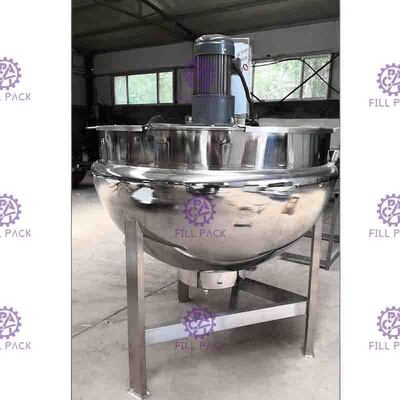 SUS304 3 Layer Steam Double Jacketed Kettle With Agitator 200L