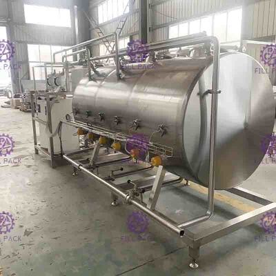 SUS 304 Juice Processing Equipment steam heating mixing line