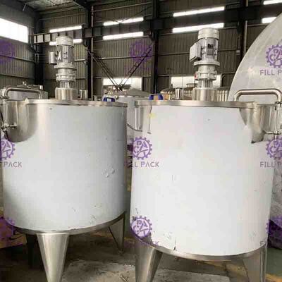 Auto Fruit Juice Processing Equipment 200L Solid Sugar Melting Pot Double Layer