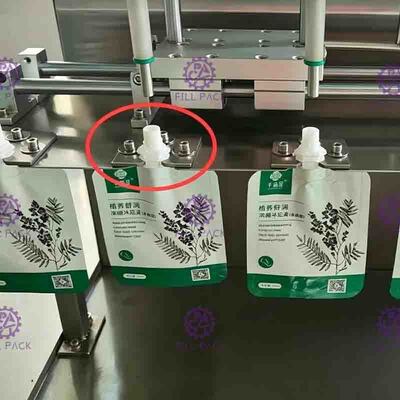 Semi Automatic Stand Up Pouch Water Filling Machine Desktop 10 Nozzles Juice Milk
